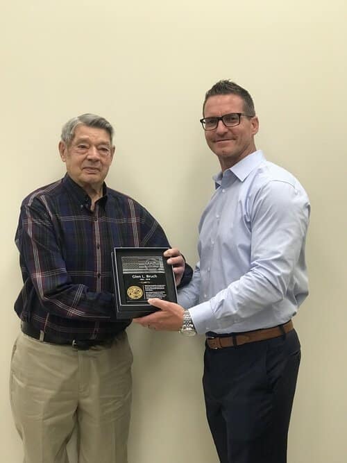 Mr. Glen L. Bruch receives the No Fault Found Crusader Award