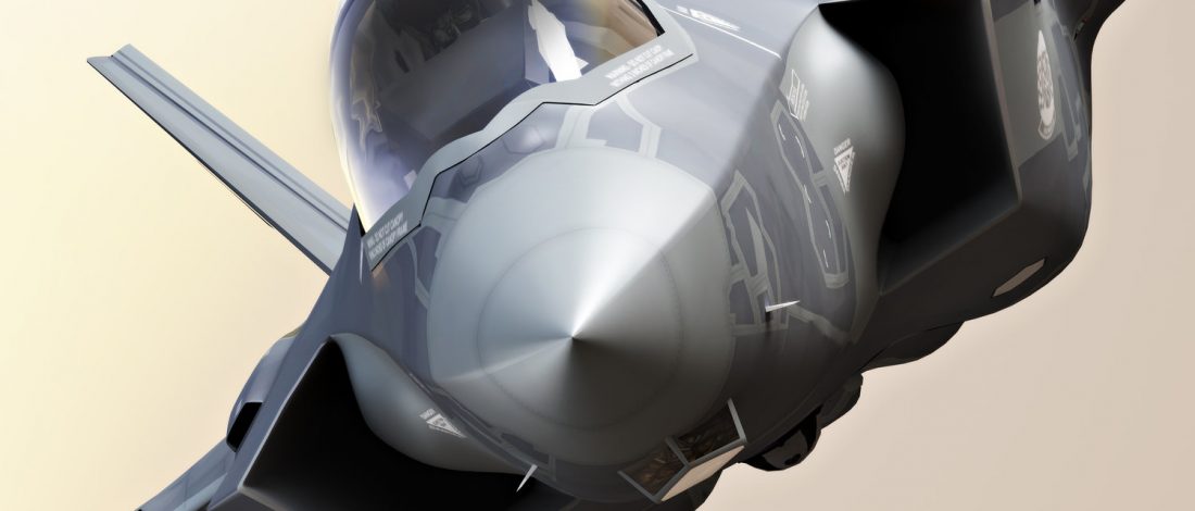 F35-A lightning closeup