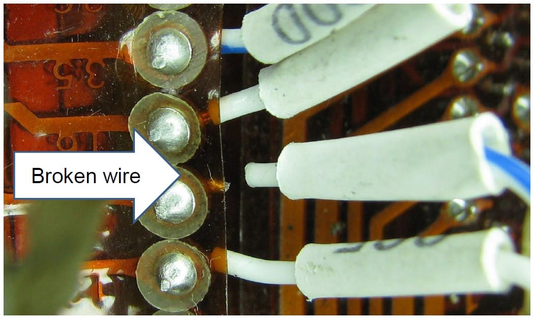 Intermittent Fault Causes Broken Wire Intermittent Fault Causes Broken Wire