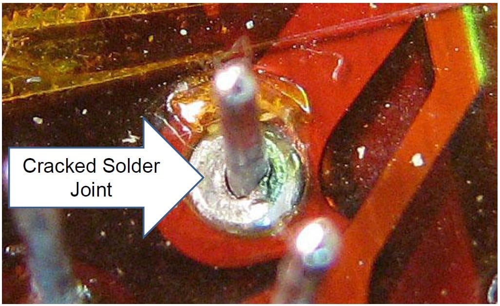 Intermittent Fault Causes Cracked Solder Joint Intermittent Fault Causes Cracked Solder Joint